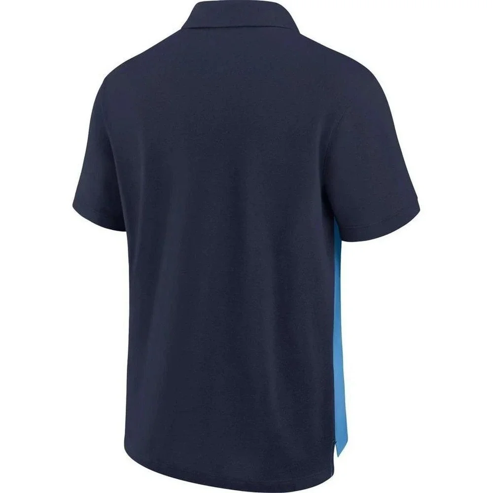 Nike® (Men's LARGE) Tennessee Titans Blitz™ Polo in Two-Tone Blue - $80